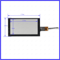 HST105T25 R14392Q Capacitive touch handwriting external screen glass car navigation 6-wire 174*100