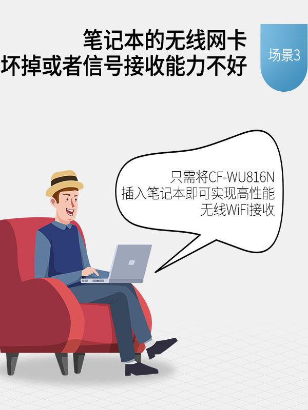 Comfast Cf-Wu816N Mini Driver-Free USB Wireless Network Card Desktop 150m Laptop Host External Wireless Network Wifi Signal Receiver Portable Wifi Transmitter