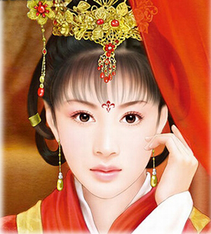 Vẽ trên cơ thể, trang phục cổ xưa, lông mày, trán, studio ảnh, chụp ảnh, hoa đỏ, hình xăm, trang trí, nữ hình xăm dán 3d