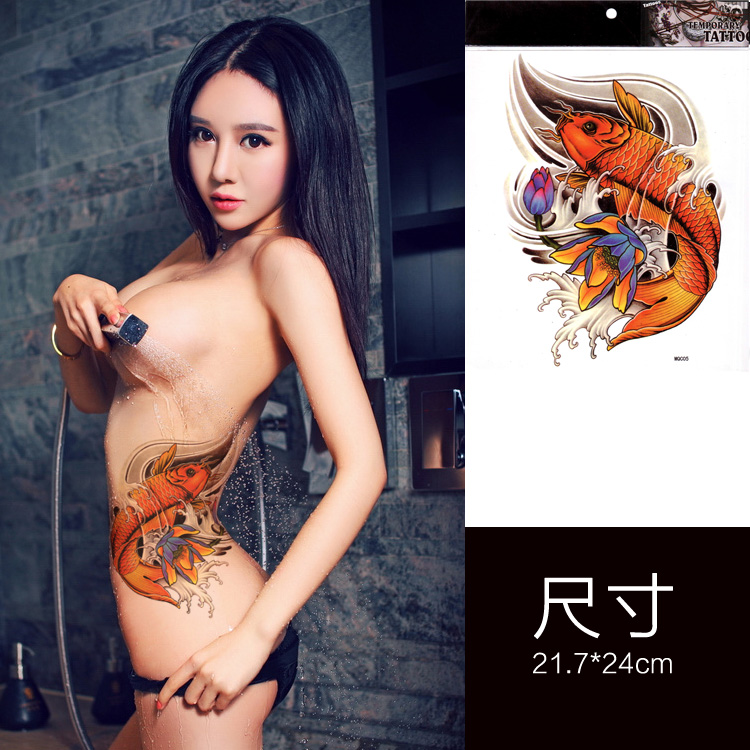 New body sơn vận chuyển mực đỏ sen sen hình ảnh lớn nghệ thuật nhiếp ảnh hình ảnh sticker nữ thủy triều hình dán giả xăm