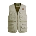 Mới vest trung niên nam ngoài trời mùa xuân và mùa thu mô hình cotton lỏng nhiều túi vests cha tải denim quần áo thời trang Cao bồi