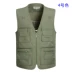 Mùa xuân và mùa thu trung niên vest nam kích thước lớn nhiều túi câu cá chụp ảnh mùa hè cotton ngoài trời mỏng vest áo ba lỗ tập gym Áo vest cotton