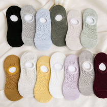 Socks female ins tide summer thin boat socks female cute Japanese cotton shallow mouth silicone non-slip hollow invisible socks