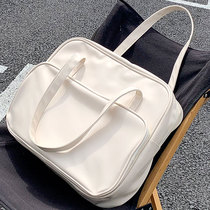 Large capacity leisure bag ladies fashion tote bag short tote bag atmospheric student travel shoulder male youth