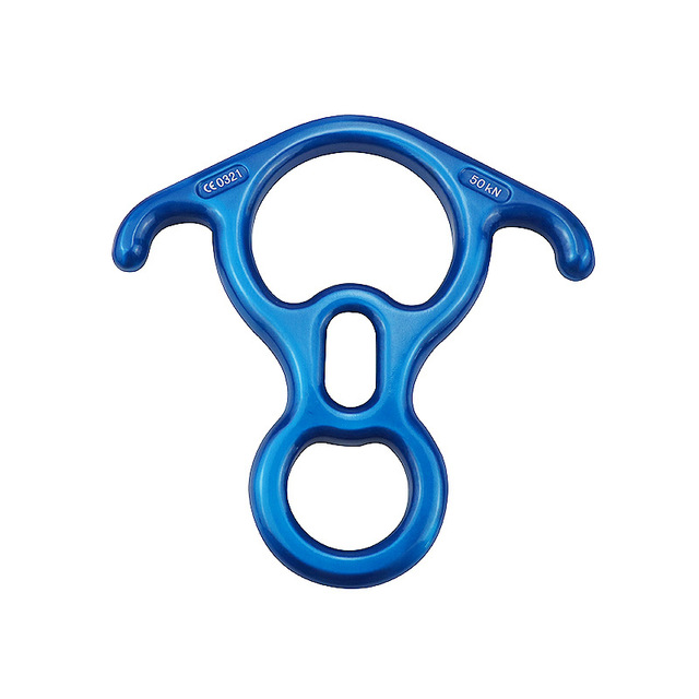 Outdoor Climbing Rock Climbing Cave 50KN Horn Eight-character Ring Mountaineering Buckle Descending Instrument Slow Down Instrumental Horn 8 Wordring Buckle
