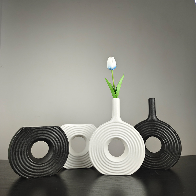 Zen-Inspired Vintage Ceramic Vase, Flower Arrangement, Desktop Decoration, Fashionable, Simple, Elegant, Creative and Personalized Decorative Vessel Zen-Inspired Vintage Ceramic Vase, Flower Arrangement, Desktop Decoration, Fashionable, Simple, Elegant, Creative and Personalized Decorative Vessel
