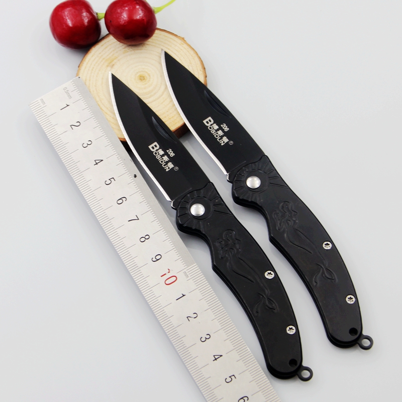 Boston Field Survival Knife Stainless Steel Folding Knife Women's Self-Defense Knife Outdoor Carry Fruit Knife