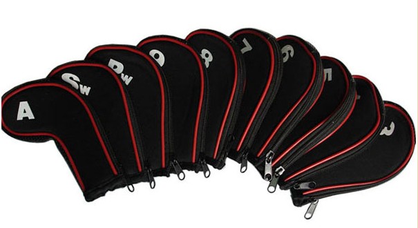 10 sets 10 sleeve head cover of golf iron rod sleeve ball head cover with pull-chain golf club