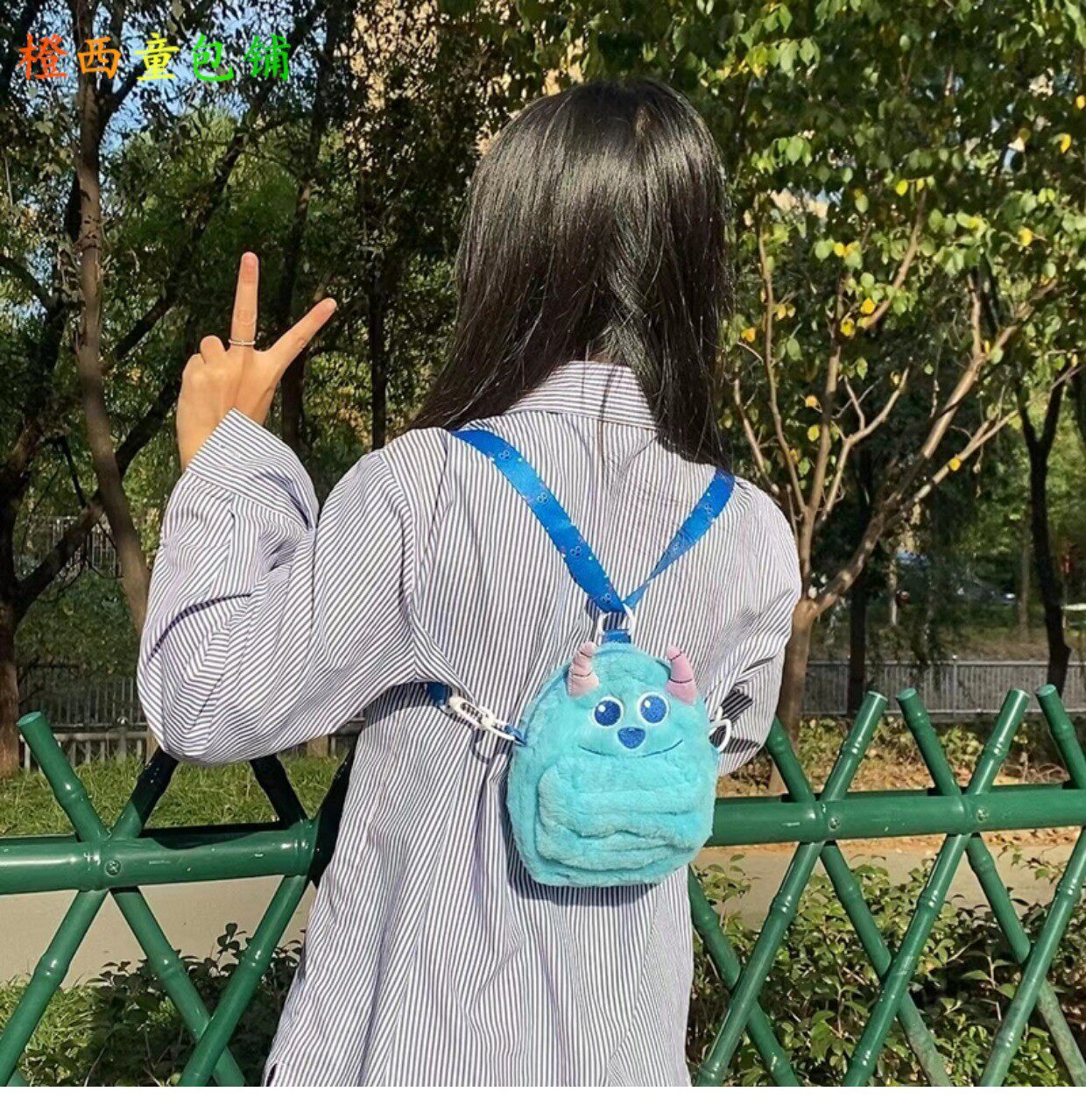 Детская сумка на ремне 两用小熊儿童斜挎包女孩毛绒可爱宝宝包包出游女童零钱单肩手机包