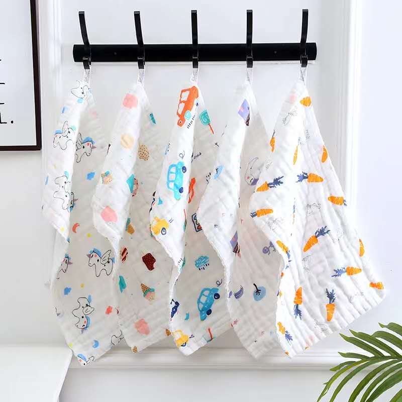 Baby soft mouth towel baby cotton soft towel baby wash face towel long cotton gauze wash cotton gauze wash ass