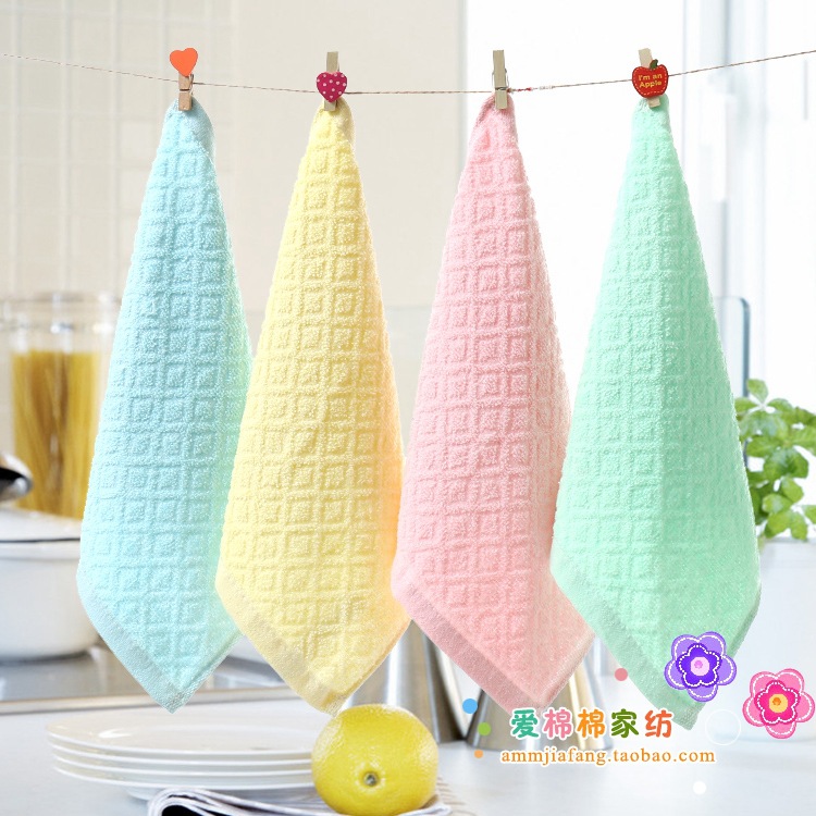Clear Bin Pure Cotton Wash Face Towels Baby Baby Home Soft Absorbent Fang Towel Kindergarten Baby Full Cotton Children Towel