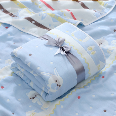 Pure cotton gauze baby bag is wrapped in autumn and winter thick bath towel newborn hugging quilt newborn baby wrapper baby quilt