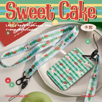 Pumzika Original Cake American Girl Student Meal Card Bag Access Card Set Handle Stretch Rope