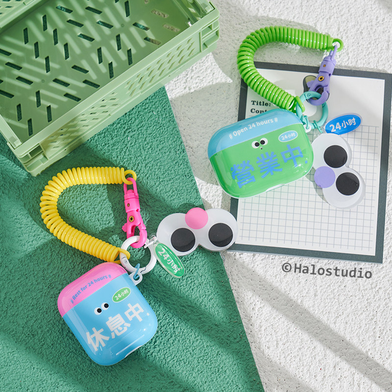 HaloStudio original big eyes apply Apple AirPods3 pro headphone protective sleeve headphone Softshell