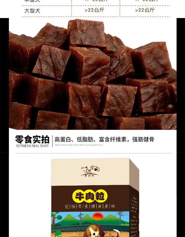 Dog Snacks Grains Thịt bò Làm đẹp Molar Thịt bò Jerky Chó ăn vặt Teddy Golden Hair Gà Gà Gà khô