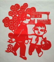Learn Lei Feng to support good deeds filial piety old civilization morality children paper-cutting stickers pure handmade red paper civilization etiquette