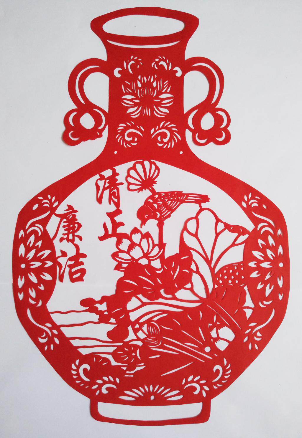 Honest and honest incorruptible paper-cutting pure hand-engraved paper window flower cut-out sticker sticker glass sticker unit publicity decoration