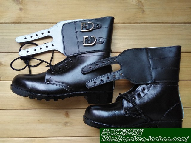 Japanese Angel Steel Head Workboot Gendarmerie Boots Double Fanked Costume Boots French War Boots