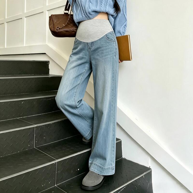 Maternity Pants for Summer, Spring, and Autumn, High-Waisted, Belly-Supporting, Flared Pants, Stretchy Cropped Pants, Vintage-Style Jeans, Wide-Leg Pants Maternity Pants for Summer, Spring, and Autumn, High-Waisted, Belly-Supporting, Flared Pants, Stretchy Cropped Pants, Vintage-Style Jeans, Wide-Leg Pants