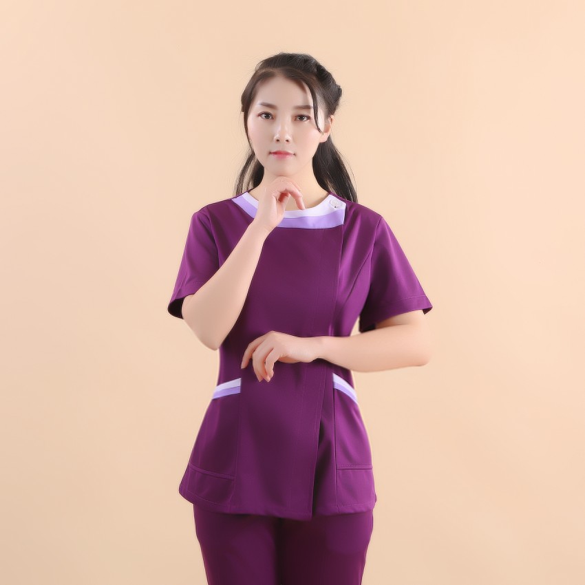 New Korean version of nurse's hand washing clothes summer dress brushed armchair short-sleeved oral dentist-in-law care two style uniforms