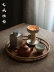 Đồ đá giữ nến bằng tay bóp gốm sứ cổ đại gốm đen giá đỡ nến đèn trang trí bàn trà gốm cổ điển Trung Quốc - Trang trí nội thất