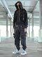 Njwn P38-E Multi-Pocket Zipper Functional Outdoor Waterproof Loose-Fitting Cargo Pants with Drawstring, Not Acronym