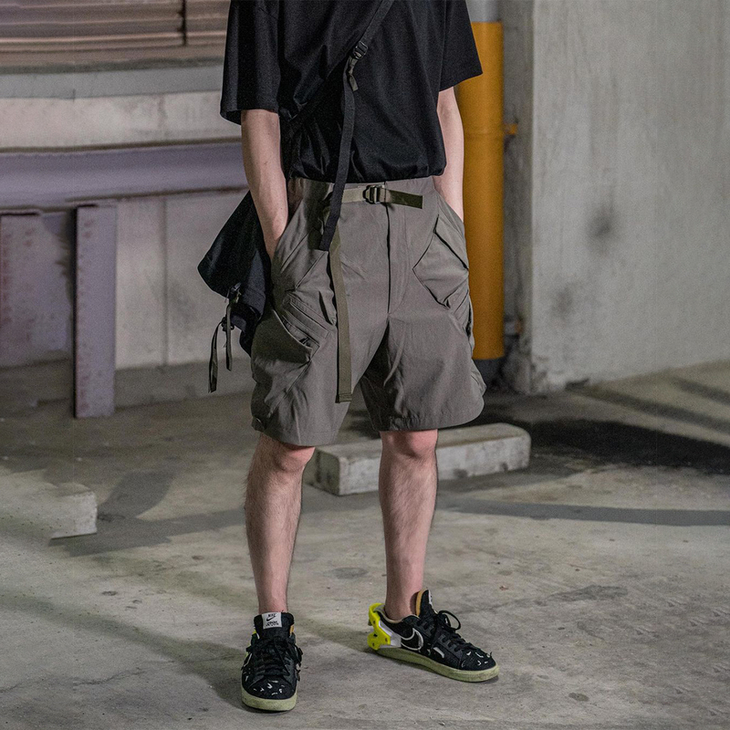 Njwn Sp29-M Multi-Pocket Functional Zipper Workwear Outdoor Waterproof Loose-Fitting Five-Point Shorts, Not Acronym