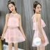 Áo tắm mùa xuân nóng bỏng cho nữ váy xẻ bảo thủ mỏng mỏng che bụng đấm bốc gợi cảm màu rắn Hàn Quốc áo tắm biển nữ đồ bơi 2 mảnh cạp cao Bộ đồ bơi hai mảnh