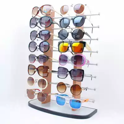 High-grade sunglasses display stand wooden 16 counter counter table glasses display stand sunglasses display props shelf