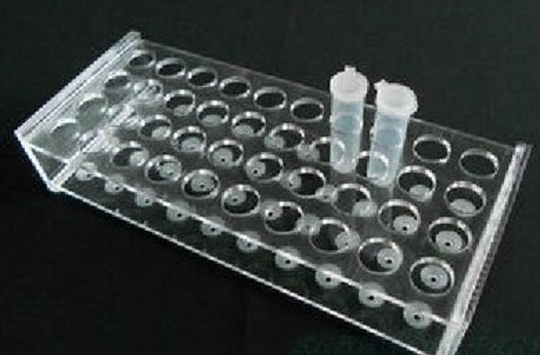 厂价 4ml5ml有机玻璃离心管架EP管架 40孔亚克力试管架 孔径14mm