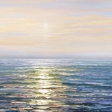 [纯手绘油画现代简约日出海景挂画客厅装饰画极简简美沙发背景壁画]