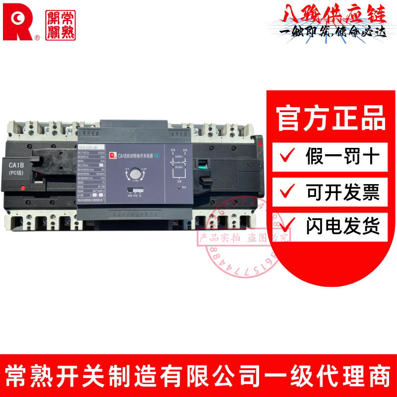 Changshu Switch Factory Ca1B-32 63 100 160 200 250Pc/4Br Dual Power Automatic Transfer Switch