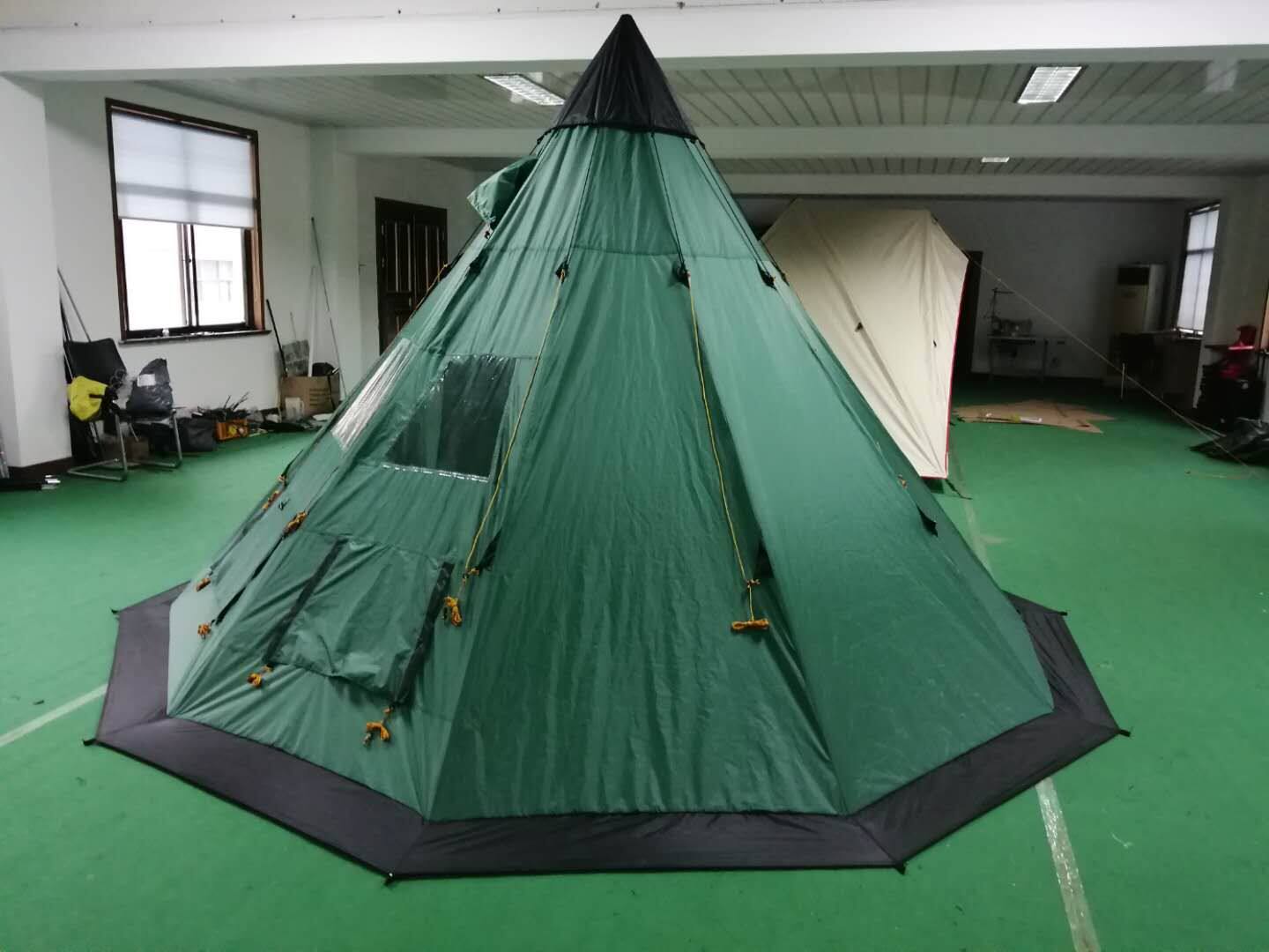 2020 new Amazon foreign trade export factory direct chimney mouth Indian ten-angle tent camping outdoor