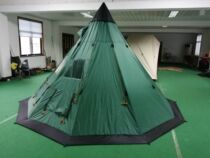 2020 new Amazon foreign trade export factory direct sales chimney mouth indian ten-angle tent camping outdoor