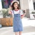 Váy ngắn quây denim váy mùa hè học sinh Hàn Quốc của phụ nữ nước ngoài tuổi Sen dễ thương - Váy eo cao 	mẫu váy eo đẹp	 Váy eo cao
