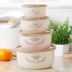 hộp cơm elmich Hộp bảo quản đặt bát nhựa ăn liền bát tủ lạnh hộp lưu trữ lò vi sóng hộp cơm trưa hộ gia đình niêm phong hộp tròn - Hộp cơm điện sưởi ấm hộp cơm hâm nóng Hộp cơm điện sưởi ấm