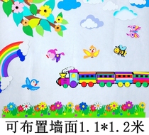 Kindergarten decoration wall corner layout combination wall stickers cartoon stickers wall decoration classroom environment layout theme