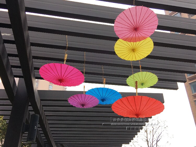 Classical umbrella creative diy umbrella kindergarten aerial pendant ornaments decoration arrangement handmade ring creation supplies paper umbrella