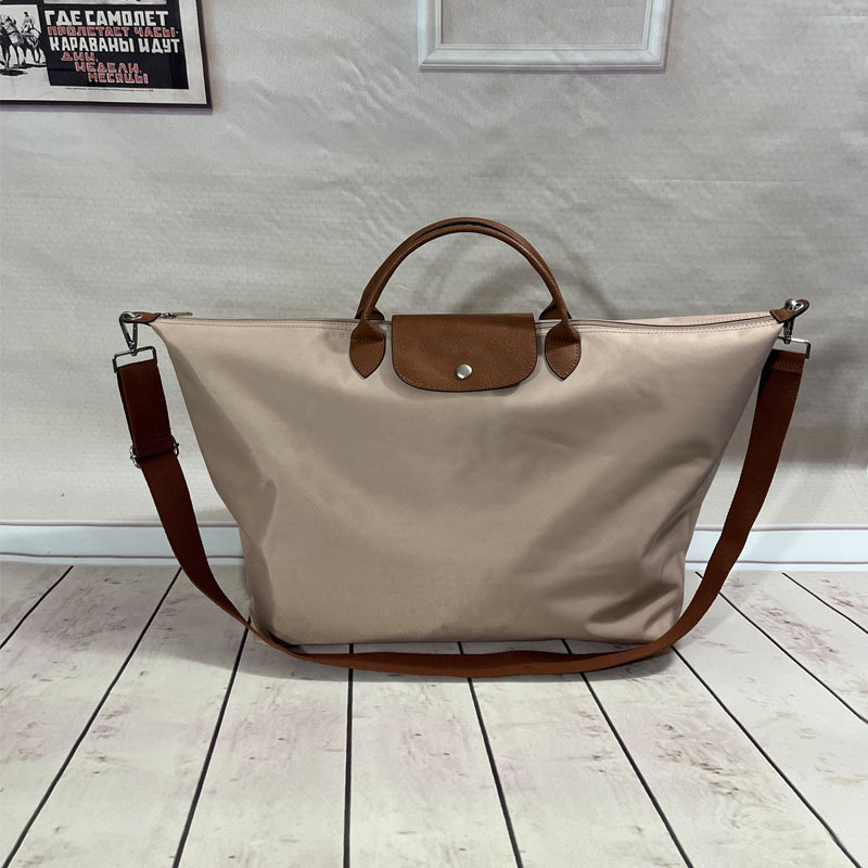 French-Style Hualongxiang Extra-Large Dumpling Bag for Women, Simple Handbag, Travel Shoulder Bag, Fashionable and Versatile Nylon Waterproof Crossbody Bag