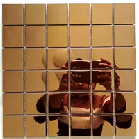 Зеркальный эффект, розовое золото, 48mm