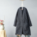 ZD6 retro văn học cotton và vải lanh cotton dày áo khoác mùa đông lỏng lẻo cổ tròn ấm áp áo len cotton ấm áp phụ nữ 0,8 áo phao cổ lông dáng ngắn Bông