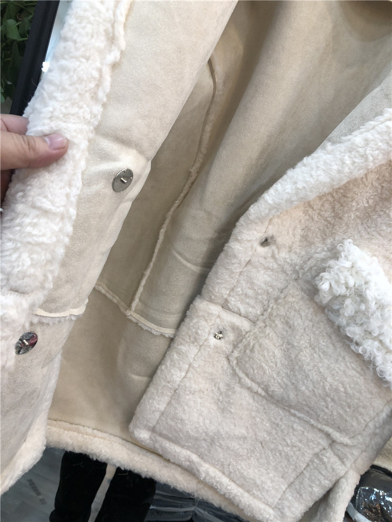 S0 ve áo lông lớn một mùa đông 2018 lông cừu cashmere dày cotton nữ phiên bản Hàn Quốc của áo len 1.5 ao dạ nu thoi trang