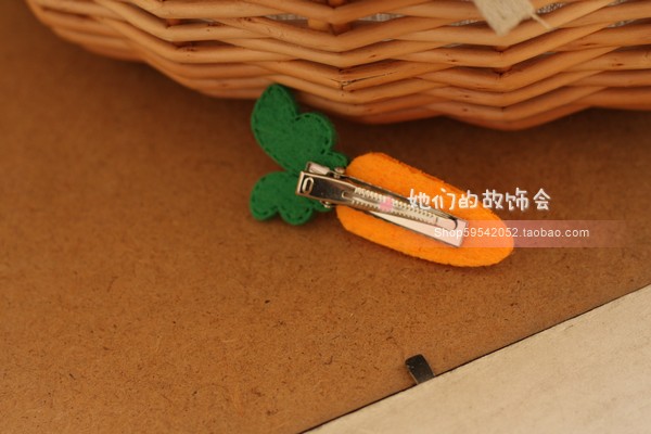 Phụ kiện tóc handmade Mũ nón DIY, cà rốt không dệt, kẹp tóc mềm mại, trang trí của họ - Phụ kiện tóc kẹp tóc nơ