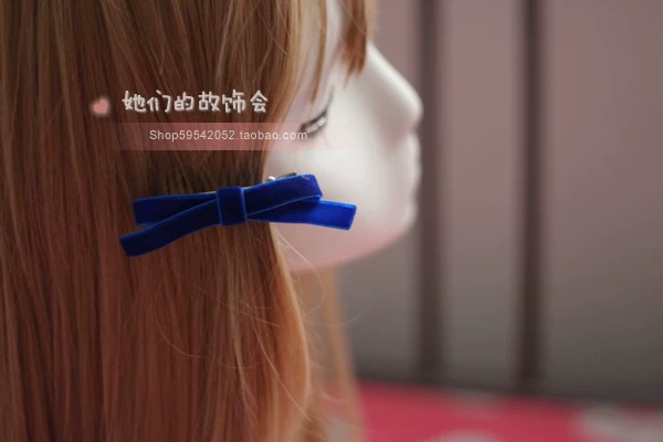 Clip làm bằng tay nơ mùa thu và mùa đông nhung nhung phụ kiện tóc DIY - Trâm cài trâm cài áo pnj