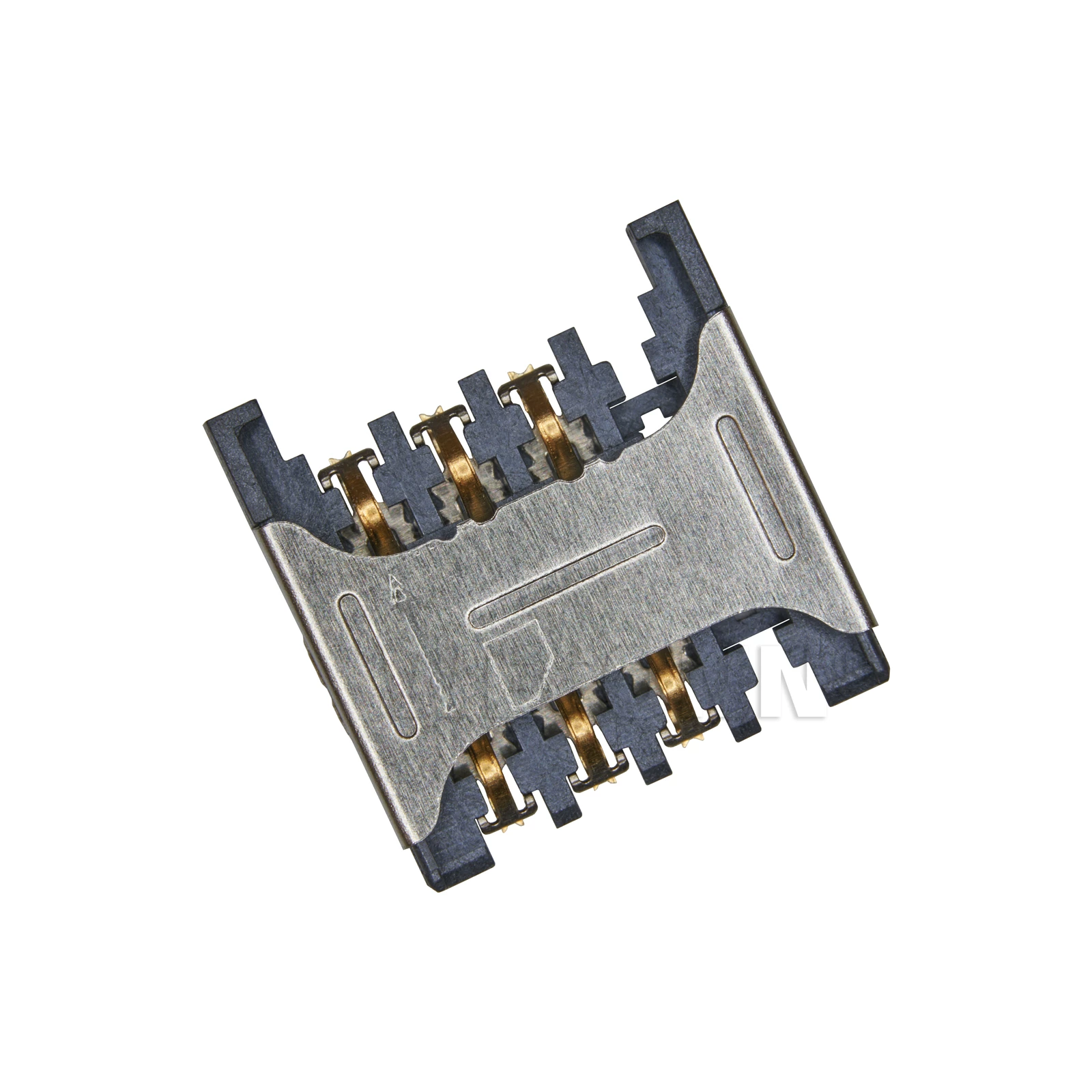 MICRO SIM держатель для сим‑карты вставной 6Pin позолоченный высота 2.4H термостойкий держатель коннектора для мобильного телефона средней карты