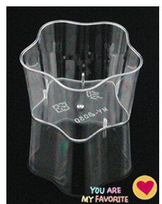 Disposable thick star-shaped pudding cup tiramisu cup mousse cup jelly cup transparent cup with lid 1000