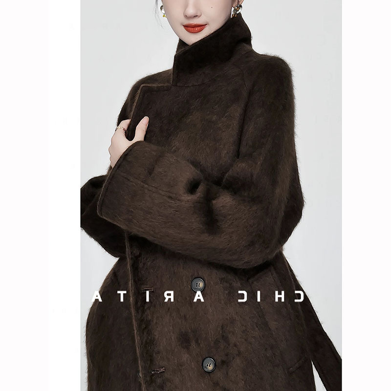 2025 Winter New Style 96% Yak Wool 4% Yak Hair High-End Brushed 101801 Legendary Coat Women's Jacket