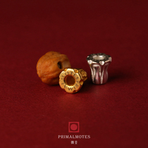 (produced by dust) lotus handmade pagoda pure gold beads hand string single product with beads pure silver literary accessories