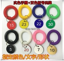 Number card digital hand card spring hand ring key card registration card wash back bath card set 100 sets