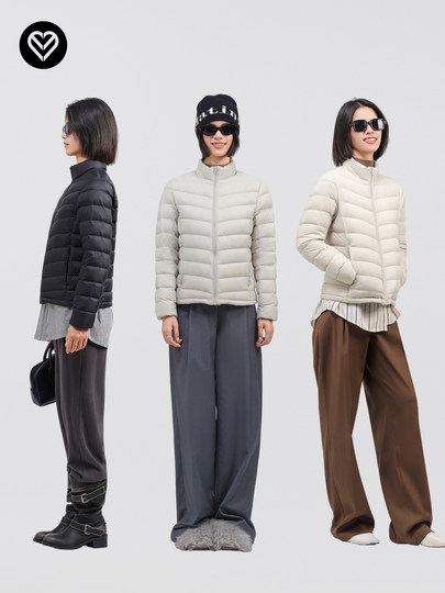 轻薄立领95白鹅绒2025新款修身三防户外排骨羽绒服女轻便内胆外套